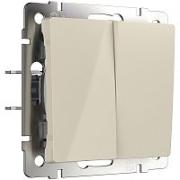 Переключатель без рамки Werkel 2-кл. проходной слоновая кость глянцевый картинка